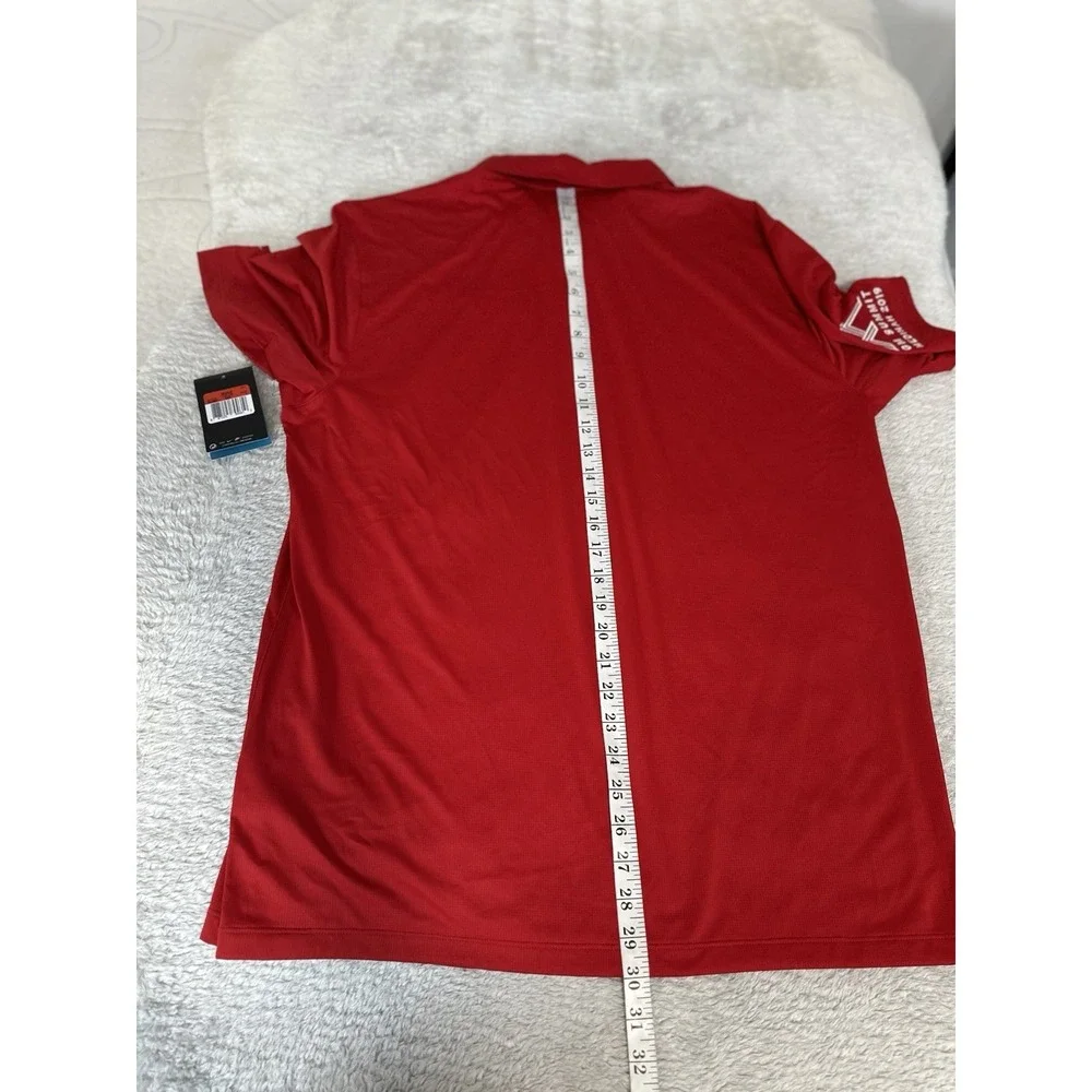New Nike Golf Dri Fit Men's Red Short Sleeve Polo Shirt Size Large Portillo's